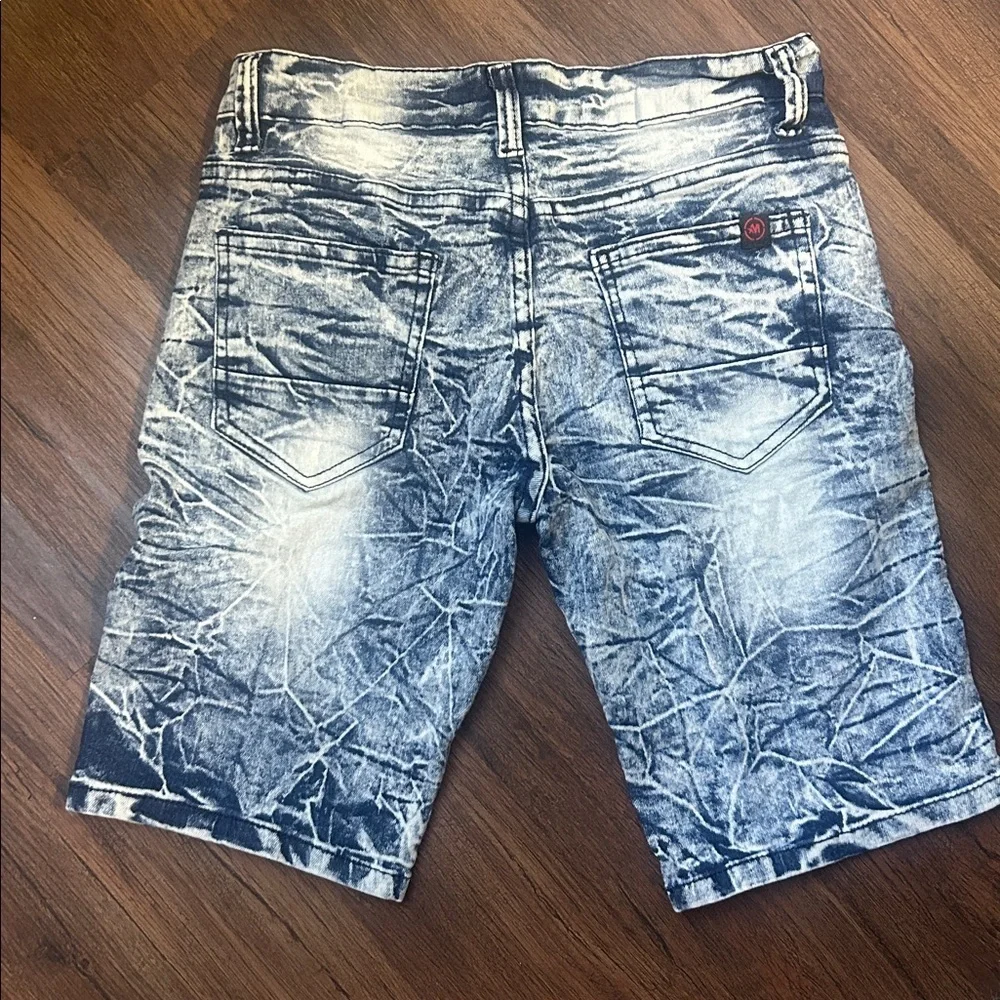 Mecca since day one stretch fit stone washed blue jean shorts size 8 - Picture 3 of 3